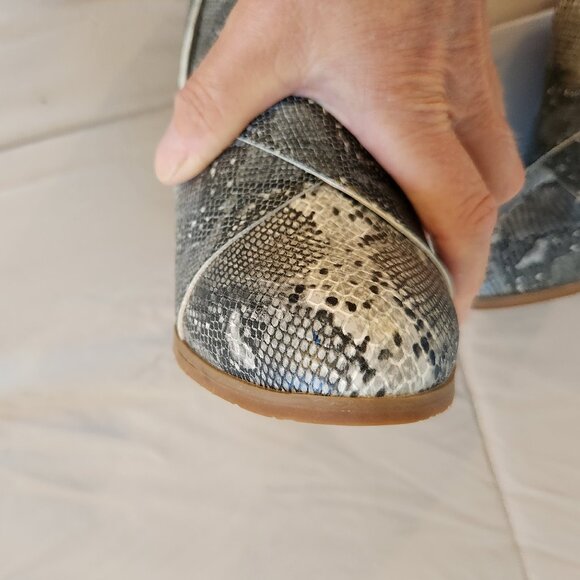 BC Python Azalea crisscross ankle booties vegan snake boots - Picture 7 of 12